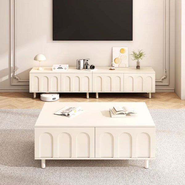 Sereno Ivory Coffee Table and TV Console