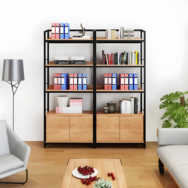 Urban Elegance Pine & Metal Bookshelf