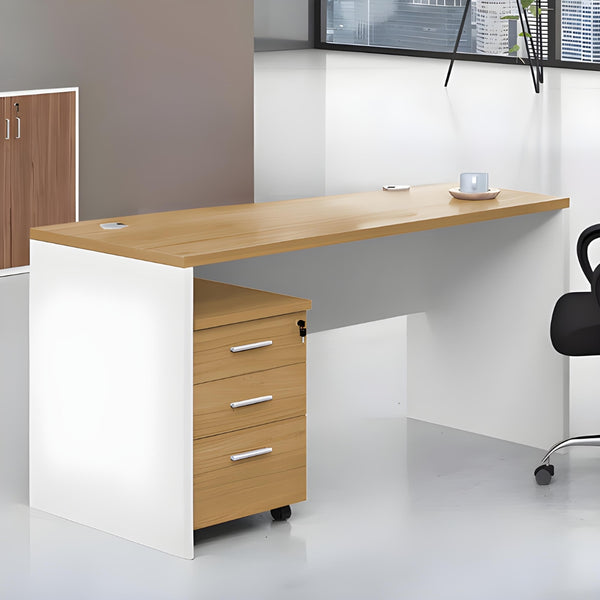 Home Office Study Table with Mobile Pedestal