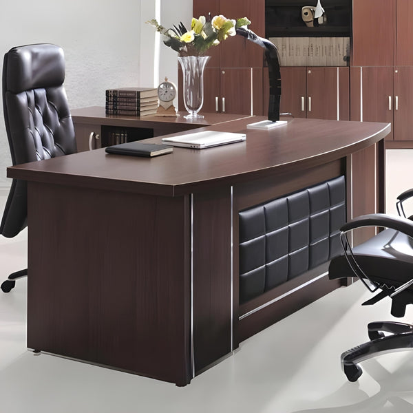 Signature Executive L-Shaped Table with Cabinet