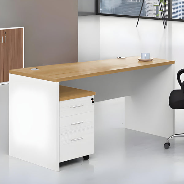 Home Office Study Table with Mobile Pedestal