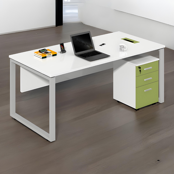 Compact Study Table with Drawer Pedestal