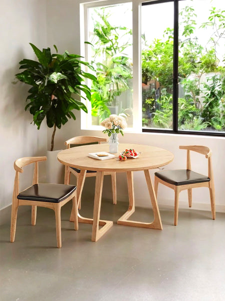 UrbanCafe Wooden Round Table