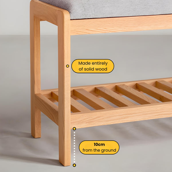 Full solidwood Bench_shoe_rack