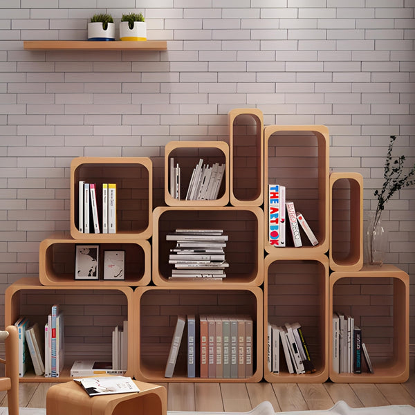 SG Stackable Beech Cube Bookshelf
