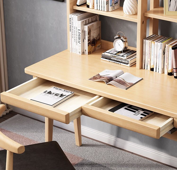 simple desk with shelves