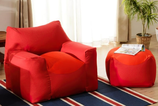 RelaxRest Bean Bag Sofa & Ottoman Suite