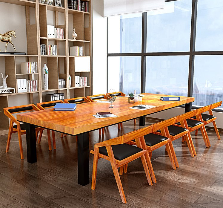 solid oak conference table