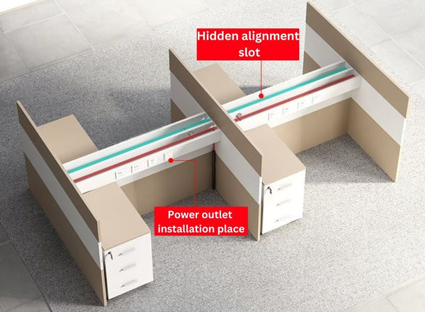 Office desk wiring management