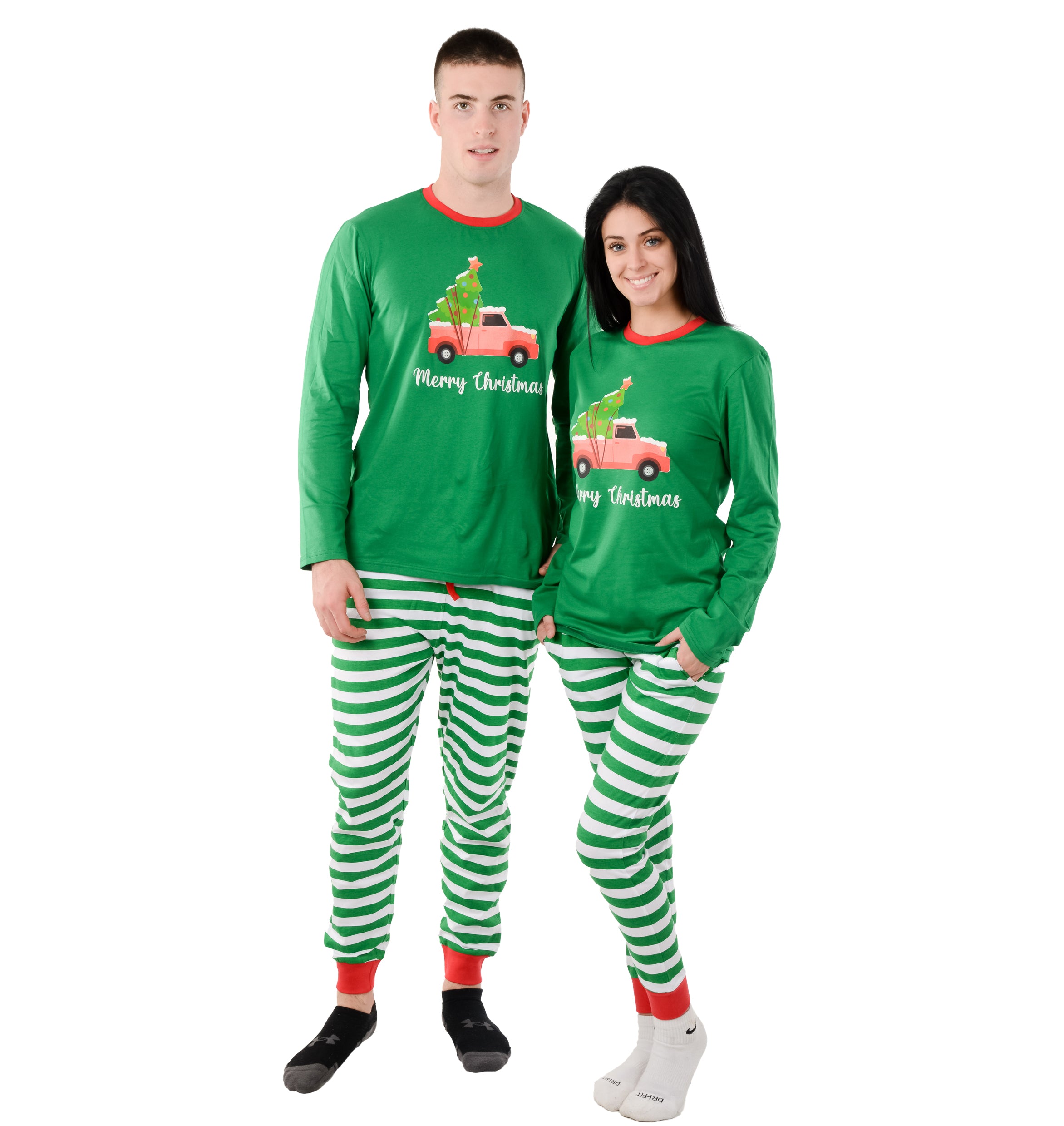 Matching Family Pajamas Sets Green Squad Print Plaid Sleepwear Set -  ChildAngle