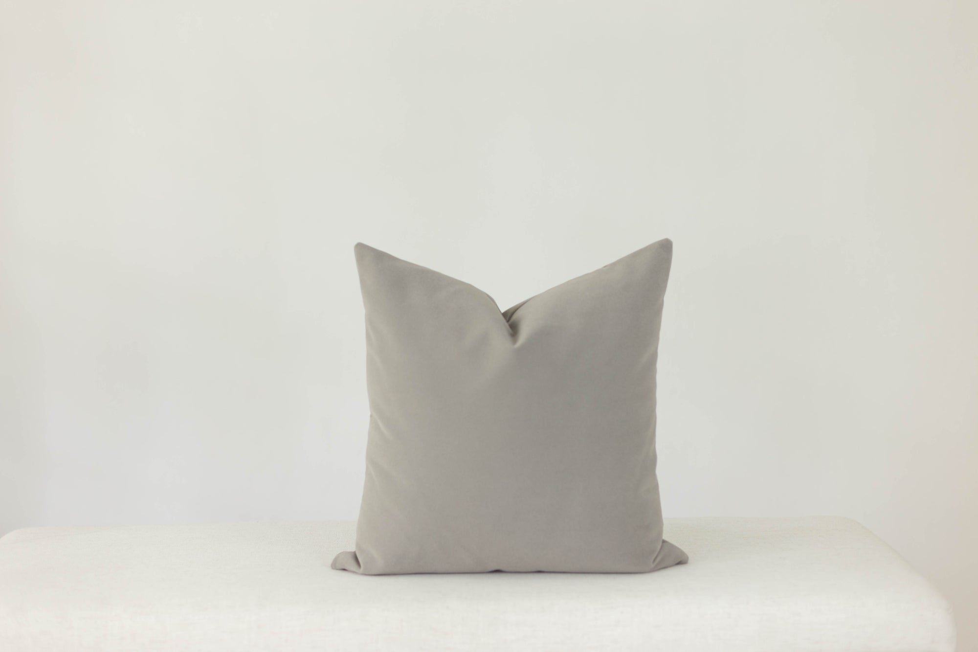 Wool Throw Pillow Cover - Grey Accent –