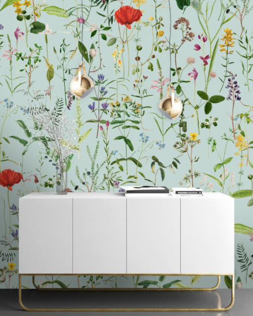 Aquafleur Wallpaper by Mindthegap — The Modern Shop