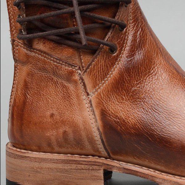 Variedshoes Back Zipper Vintage Boots