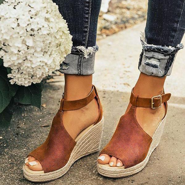 Variedshoes Chic Espadrille Wedges 