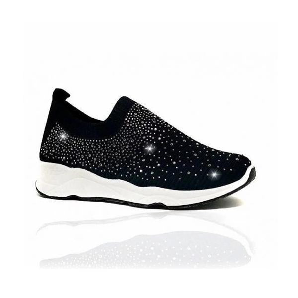 Variedshoes Women Shiny Sock Sneakers