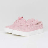 women knitted twist slip on sneakers