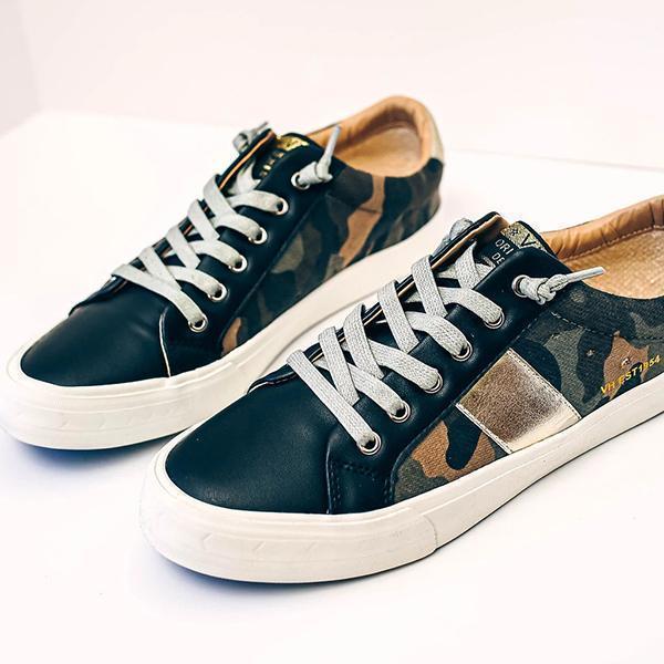 summit faux leather camo sneakers