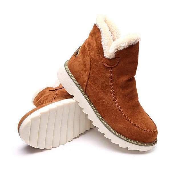 Variedshoes Fur Lining Ankle Snow Boots 