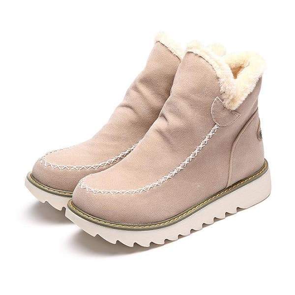 Variedshoes Fur Lining Ankle Snow Boots 