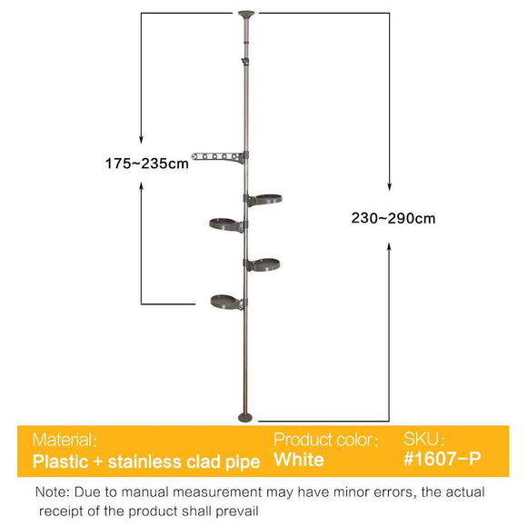 Hershii 5 Layer Indoor Plant Stand Pole Spring Tension Rod Corner