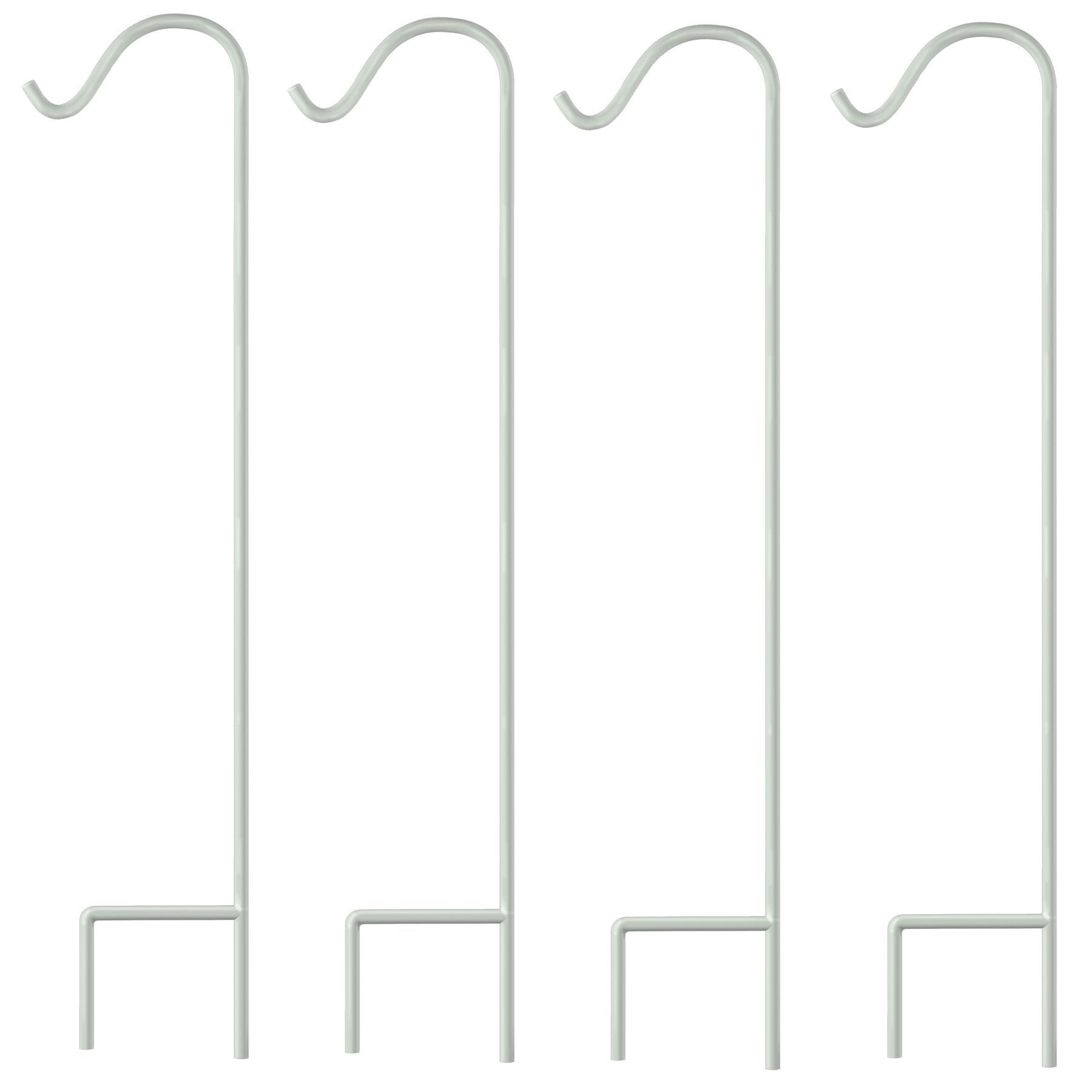 GrayBunny Shepherd Hook, 48 inch, Set of 4, White, 2/5