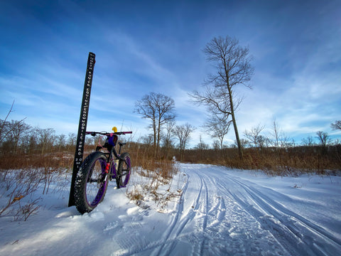 Fat tire biking - winter outdoor adventure