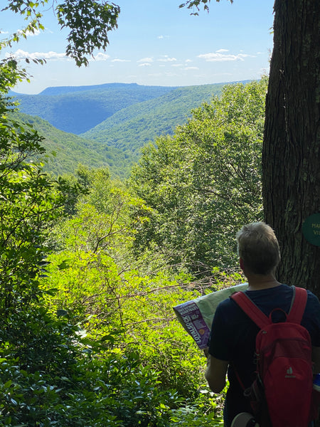 Loyalsock Trail hiking map waterfall PA Wilds backpacking