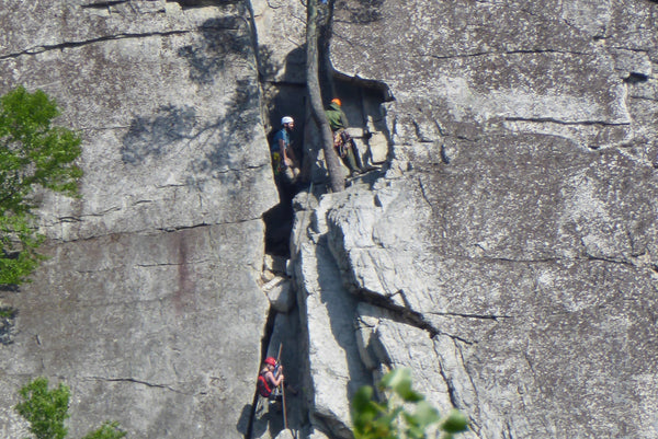 Climbers on Seneca Rocks Monongahela National Forest WV