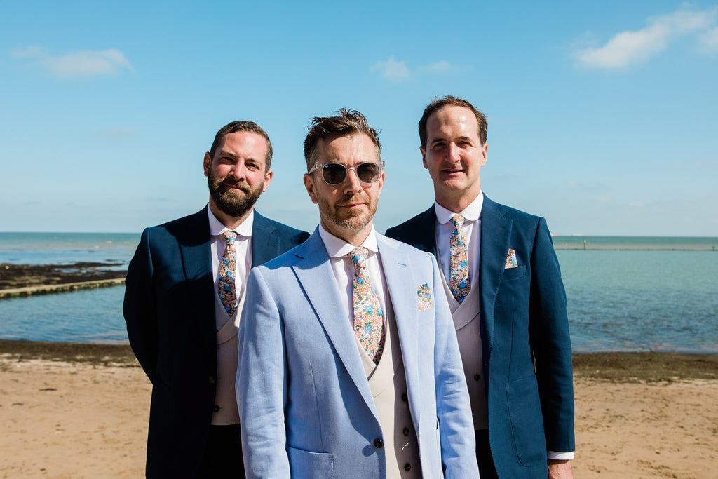 Chris Francis wedding groom bride margate suits