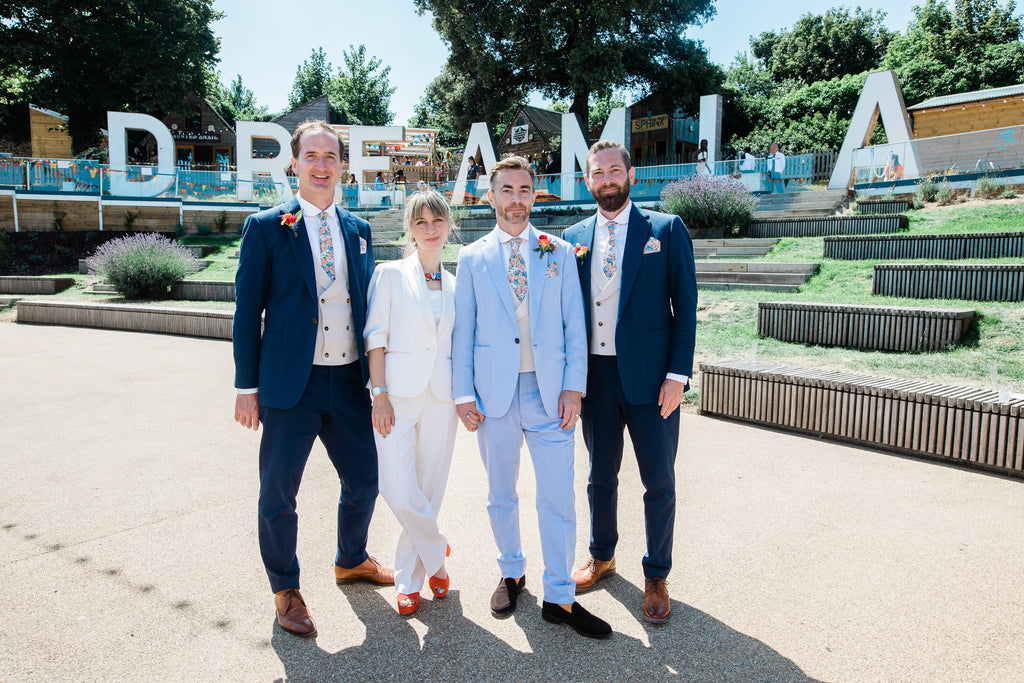 Chris Francis wedding groom bride margate suits