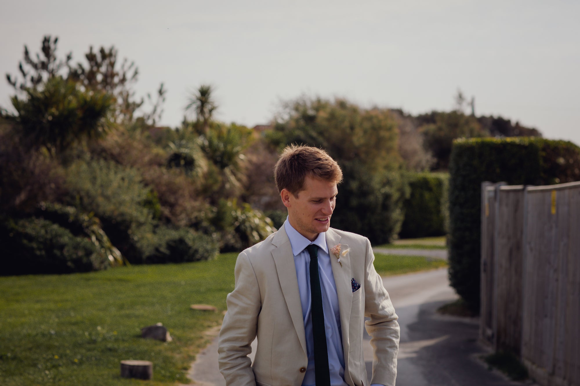 Linen suit for a wedding