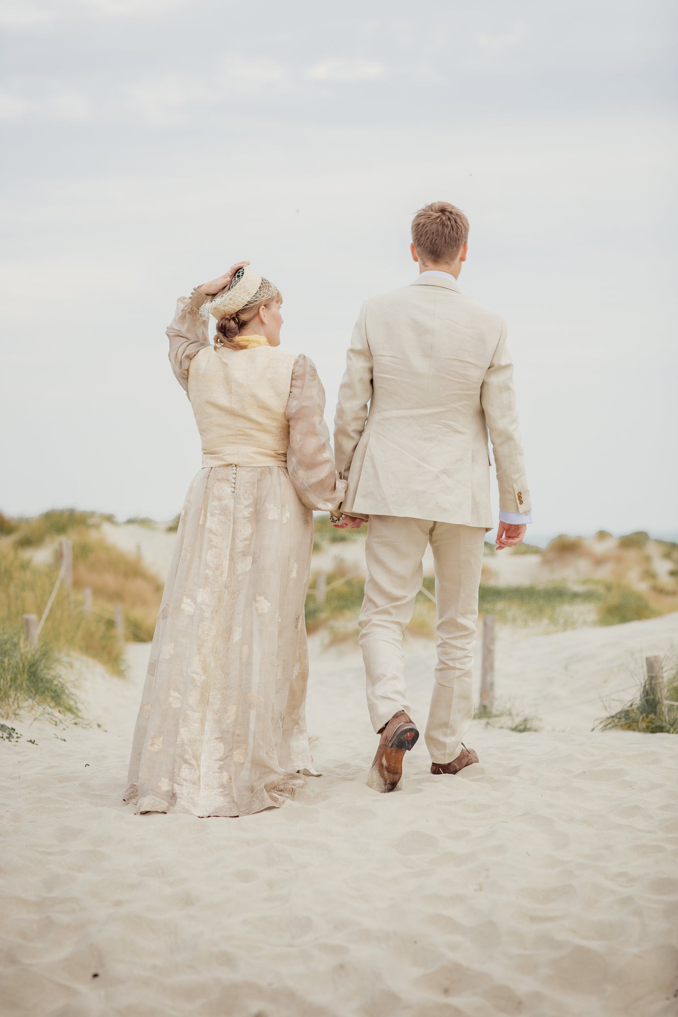 A Beach bride and groom