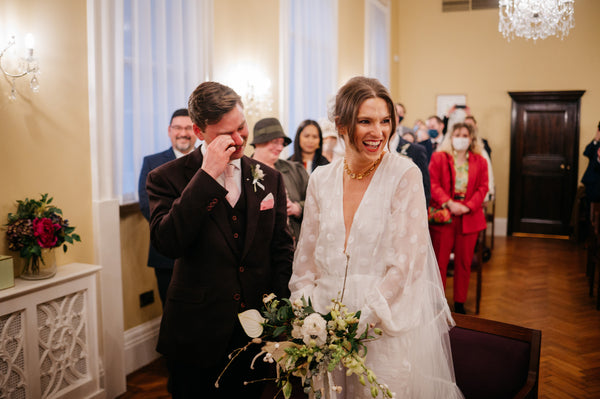 Tears of joy at wedding