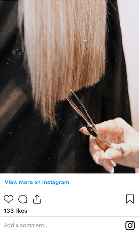 Hair trims regularly can help with growth example on Instagram photo