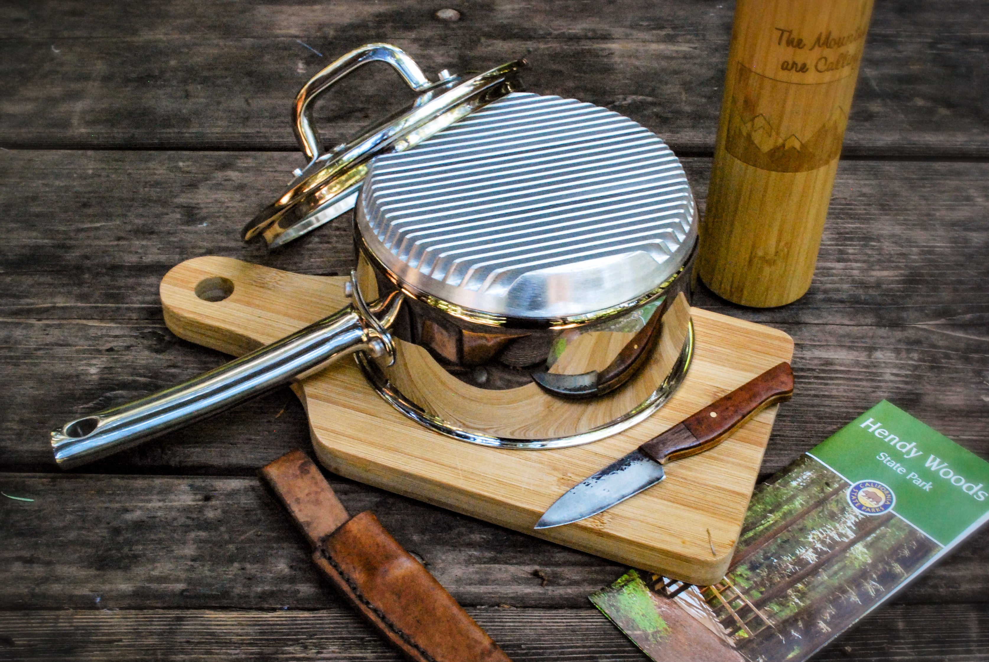 304 Stainless Steel Portable Pots & Pans Set - Perfect For Outdoor