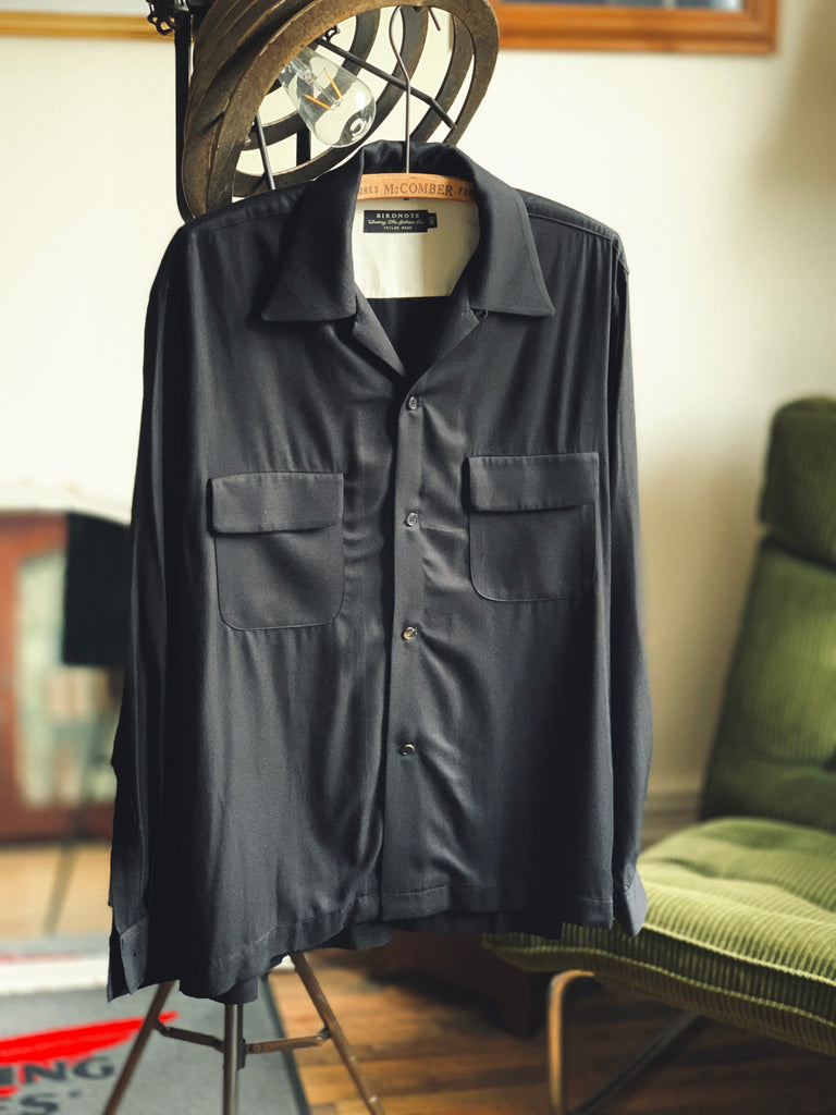 Birdnote Rayon Open Collar Shirt - Wine – The Archives The