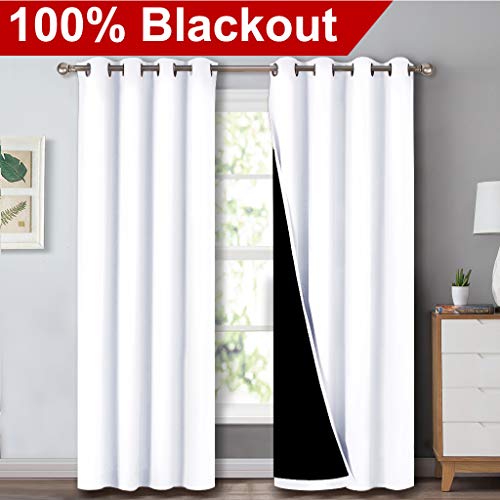 Full Shading Curtains For Windows Super Heavy Duty Black Lined Blackout Curtains For Bedroom