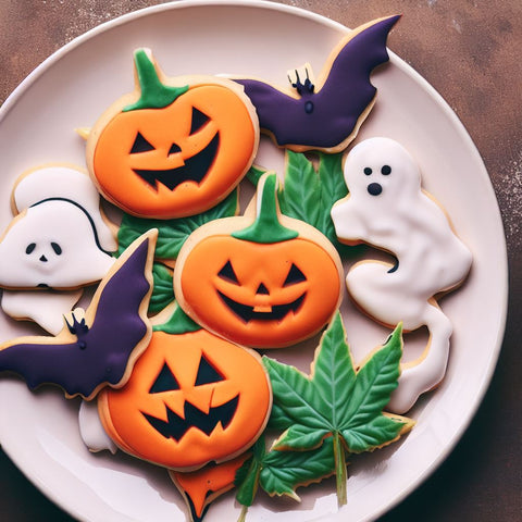 Plate of Spooky Sugar Cookies