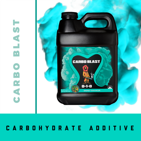 Container of Future Harvest Carbo Blast with a caption below it that says 'Carbohydrate Additive'