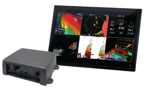 DFF-3D network sonar shown with TZT16X MFD display