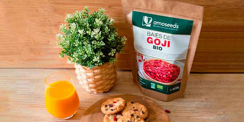 baies goji canneberge cranberry fruit rouge encas sain amoseeds specialiste des super aliments Bio