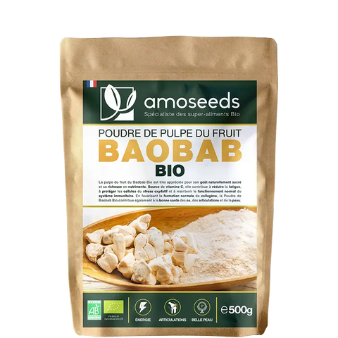 baobab poudre bio amoseeds specialiste des super aliments Bio