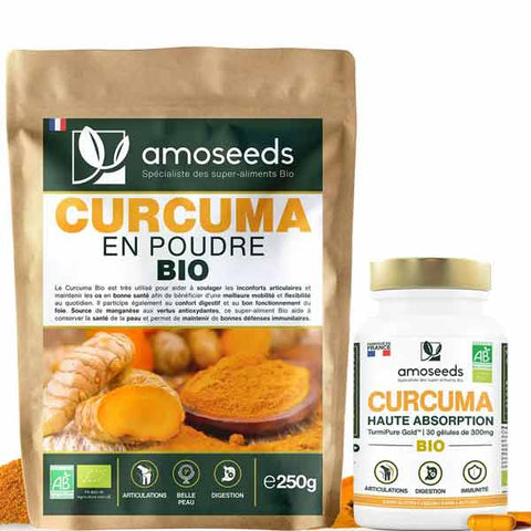 curcuma poudre gelules bio antioxydants amoseeds specialiste des super aliments Bio