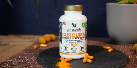 gelules gingembre curcuma amoseeds specialiste des super aliments Bio