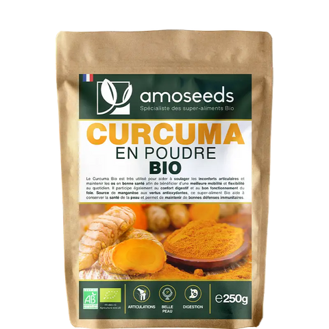 curcuma poudre amoseeds specialiste des super aliments Bio