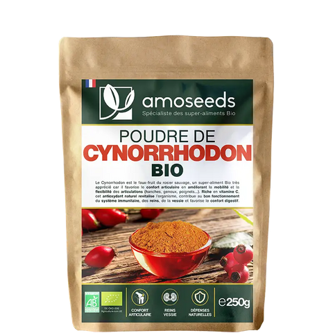 cynorrhodon poudre bio amoseeds specialiste des super aliments Bio