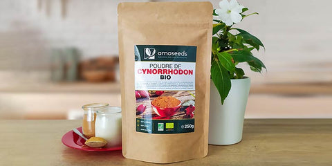 Cynorrhodon en poudre bio amoseeds specialiste des super aliments bio