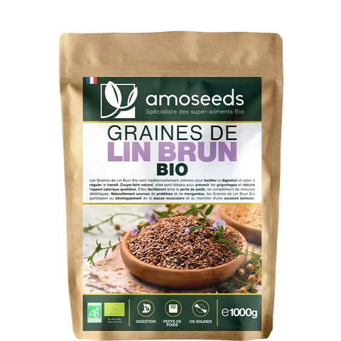 graines lin brun amoseeds specialiste des super aliments Bio