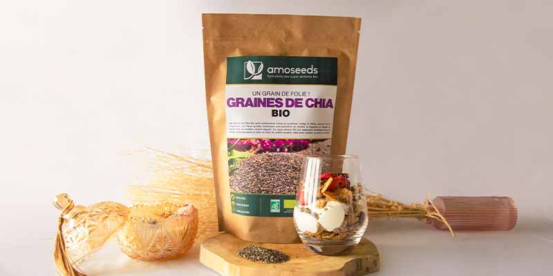Graines de Chia bio amoseeds specialiste des super aliments bio