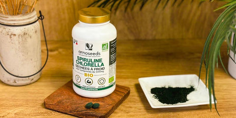 comprimes spiruline chlorella amoseeds specialiste des super aliments Bio